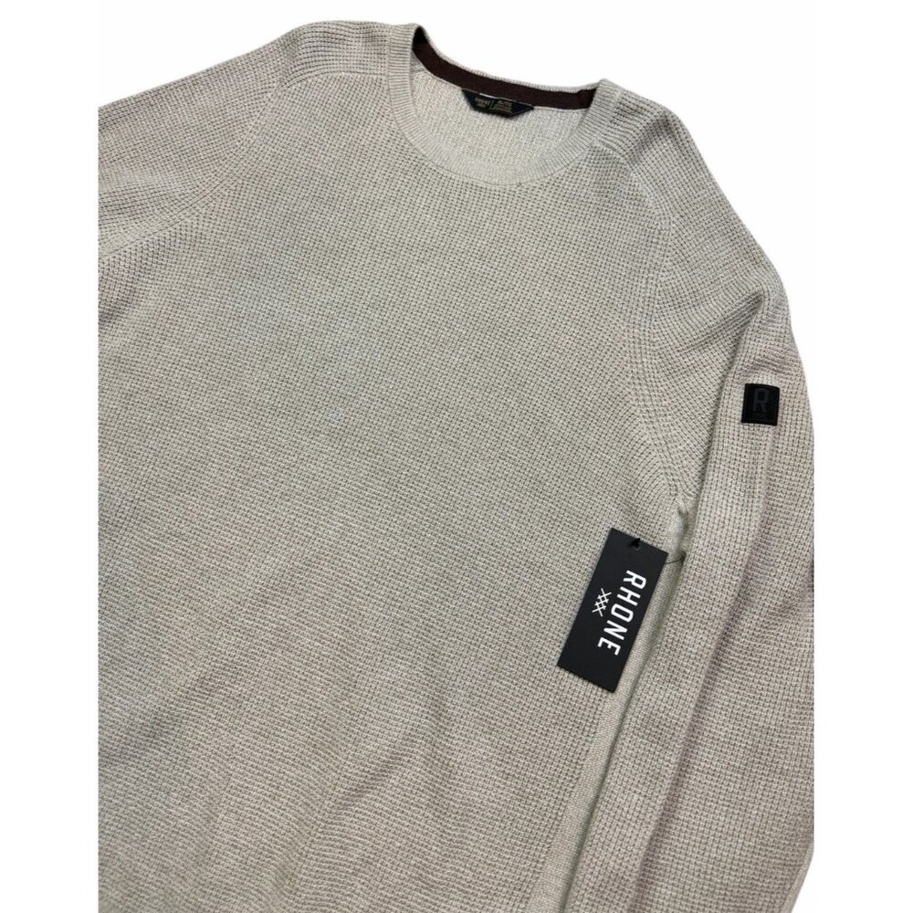 Rhone XL Walden STONE MARLE Waffle Knit Wool Cashmere Blend Pullover Sweater